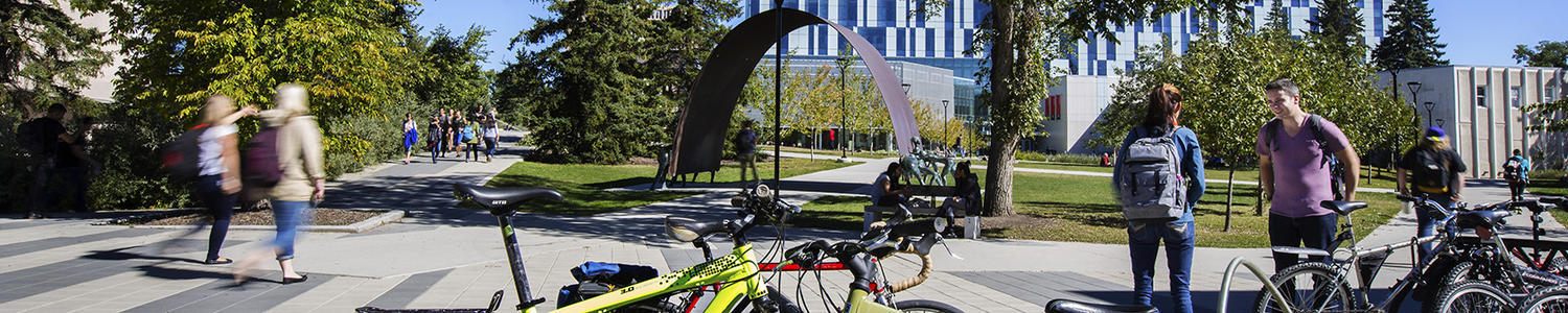 Greenspace outside of kinesiology building 