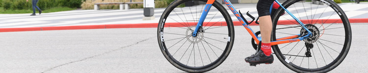 A peron biking