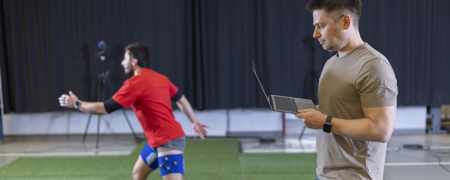 Bill Wannop, PhD, in the Human Performance Lab at UofC
