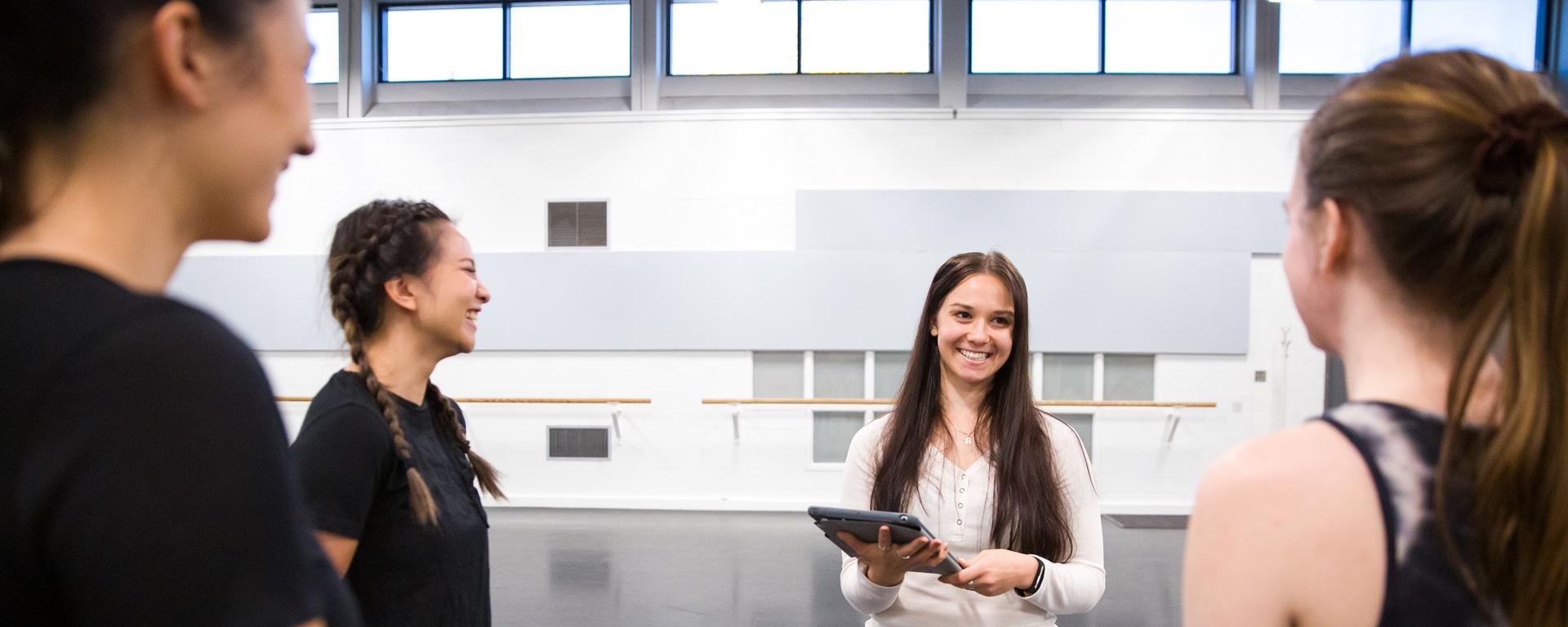 Valeriya Volkova doing wearables research on dancers 