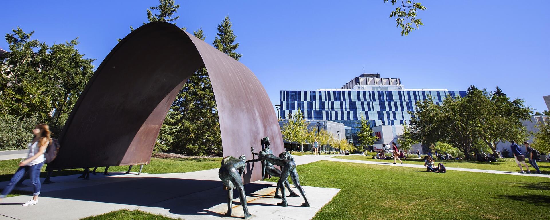 Art piece outside on KNA building