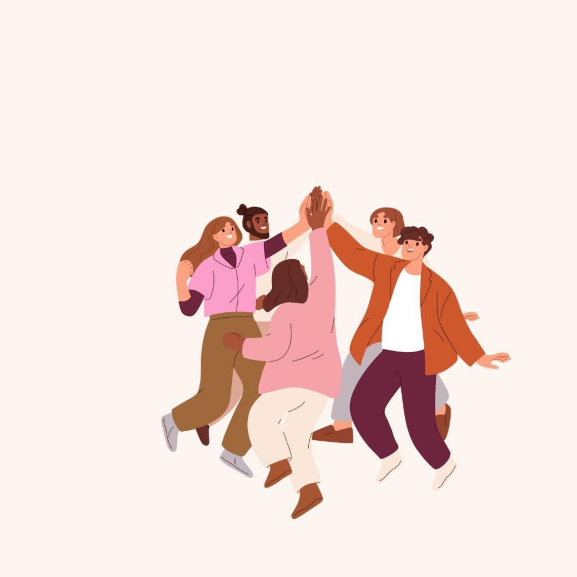 people high-fiving