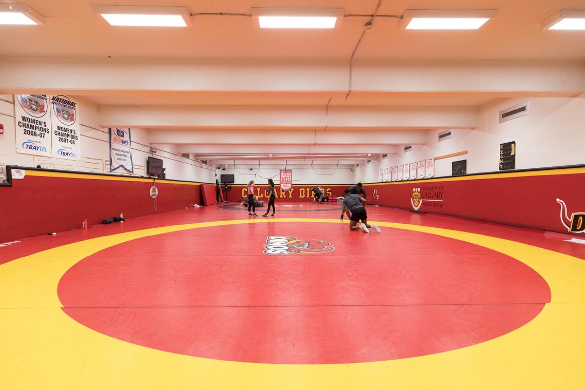 Wrestling room and grappling sport for bookings