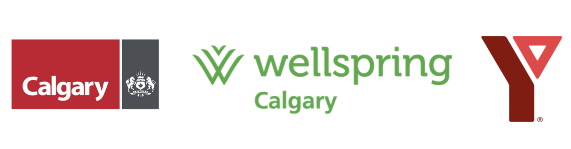 City of Calgary, Wellspring, and YMCA logos