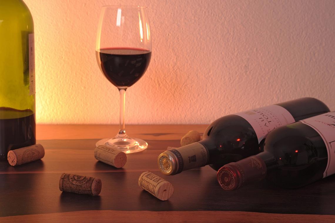 Wine on a table Wine on a table
