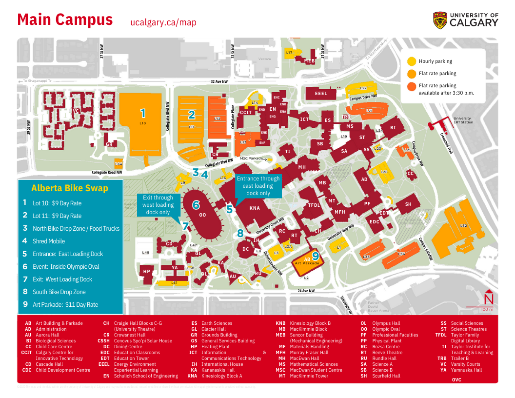 Ucalgary parking map