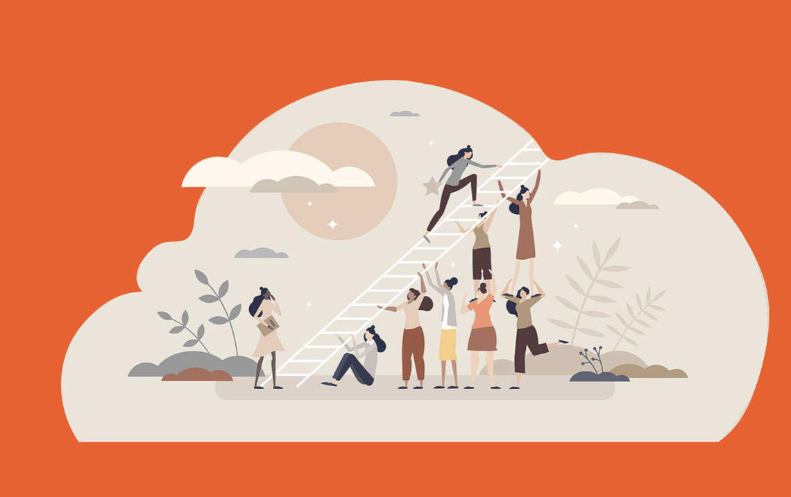 people working together