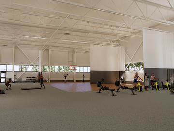 Interior Open Court - Taylor Family Kinesiology Building
