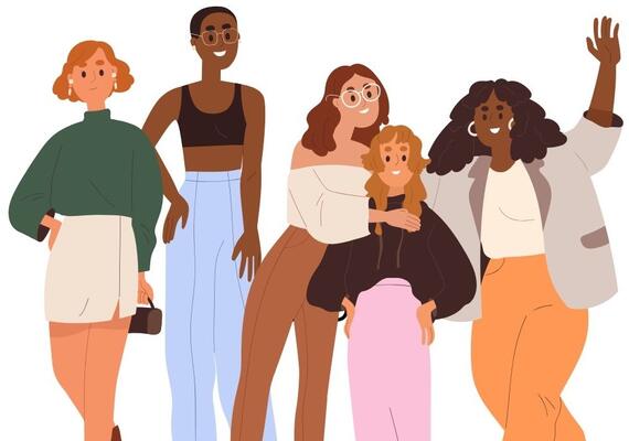 graphic of women celebrating