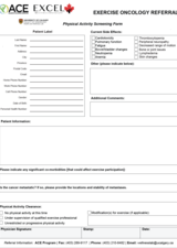 Exercise Oncology Referral Form