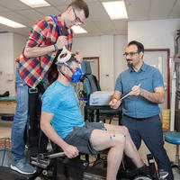 Students in the research lab 