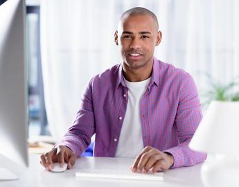 Man at his computer